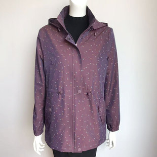 贵夫人免烫风衣洋气小花妈妈时尚外套春秋新款上衣大码女装两用衫