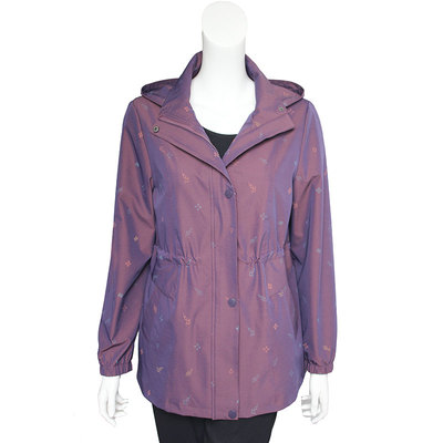 原创洋气小花新品免烫风衣外套