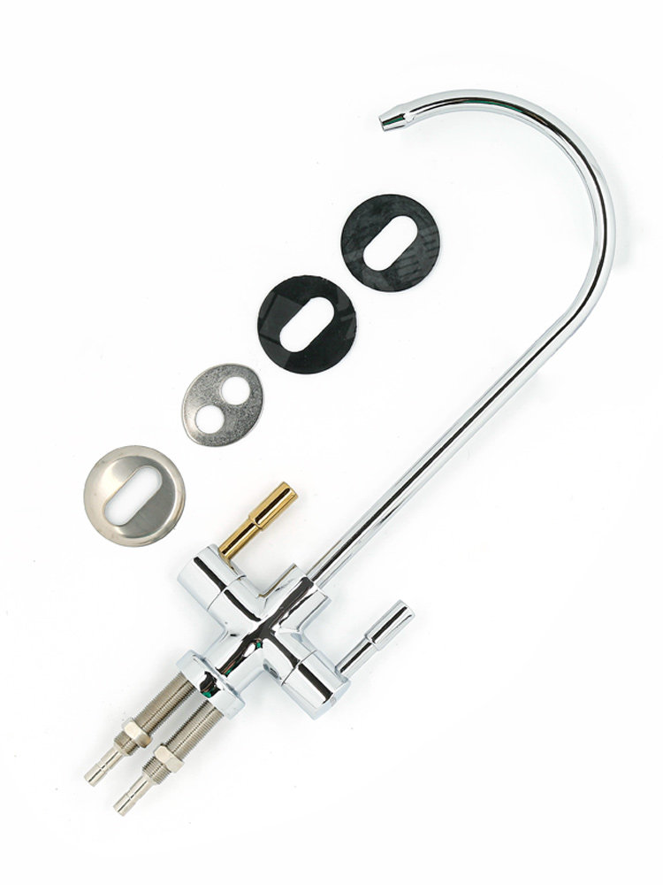 分2直饮4鹅家用通用双不锈钢沁园净水器30纯水机配件单水龙头颈