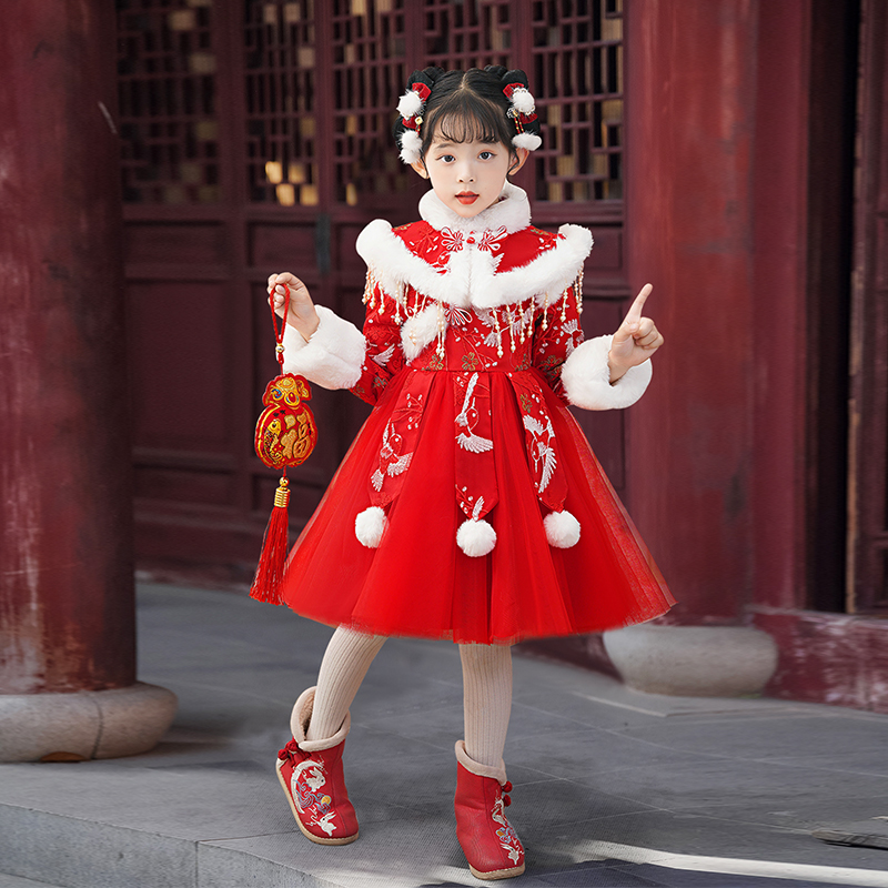 新年衣服女童拜年服宝宝公主裙