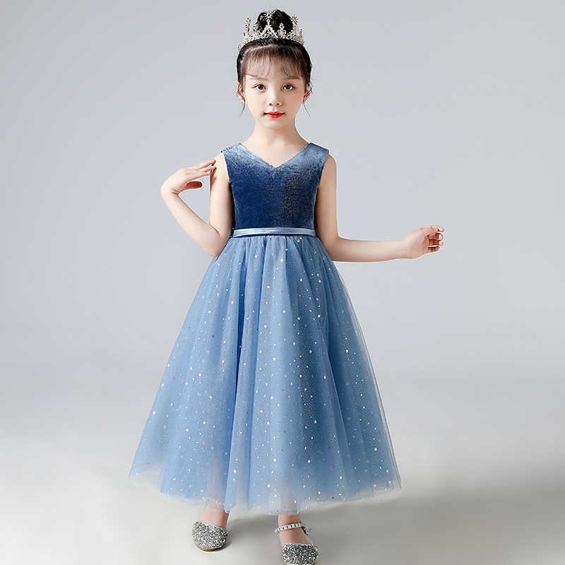 小女孩婚礼洋气钢琴演出服