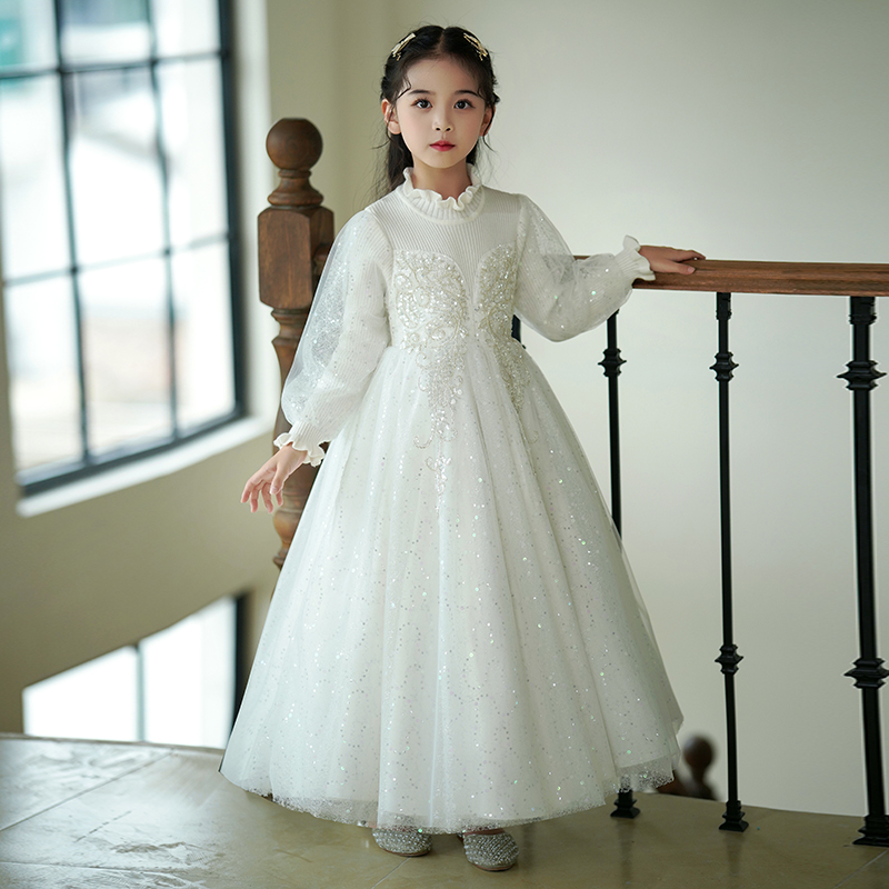 花童礼服婚礼白色裙子