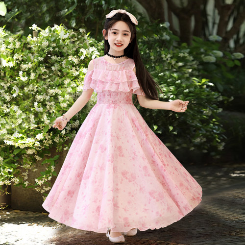 女童连衣裙2026新款夏季薄款女孩儿童公主裙子洋气夏天大童长裙女