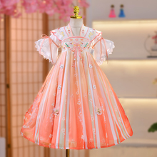 汉服女童2025新款超仙古风演出服唐装夏季中国风公主裙儿童古装夏