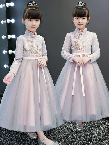 Платье, весенний наряд маленькой принцессы, ханьфу, зимняя осенняя юбка, китайский стиль