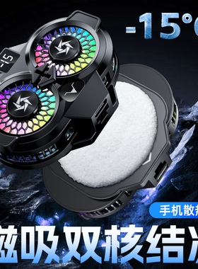 CHIUSI背夹磁吸两用双核散热器结冰款电竞直播专用半导体制冷手机