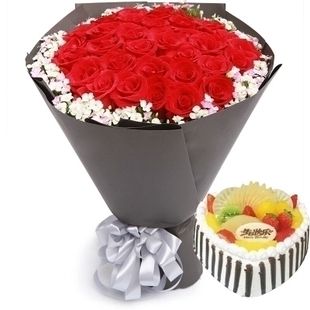 安国市药都南大街祁州镇南仕庄村西徐村红玫瑰生日蛋糕鲜花店同城