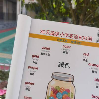 30天搞定小学英语800词彩色单词速记趣味学习