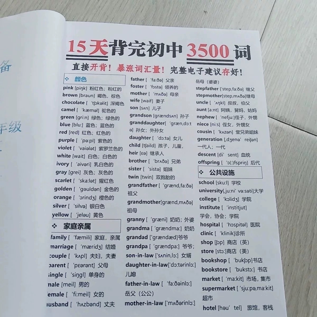 初中英语3500单词背诵计划表中考知识新课标单词听力教学计划速记