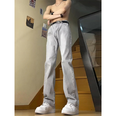 烟灰色牛仔裤男2024裤子
