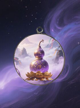 门口鞋柜玄关摆件有污紫金葫芦化解祈福风水中国风招财祈福摆件