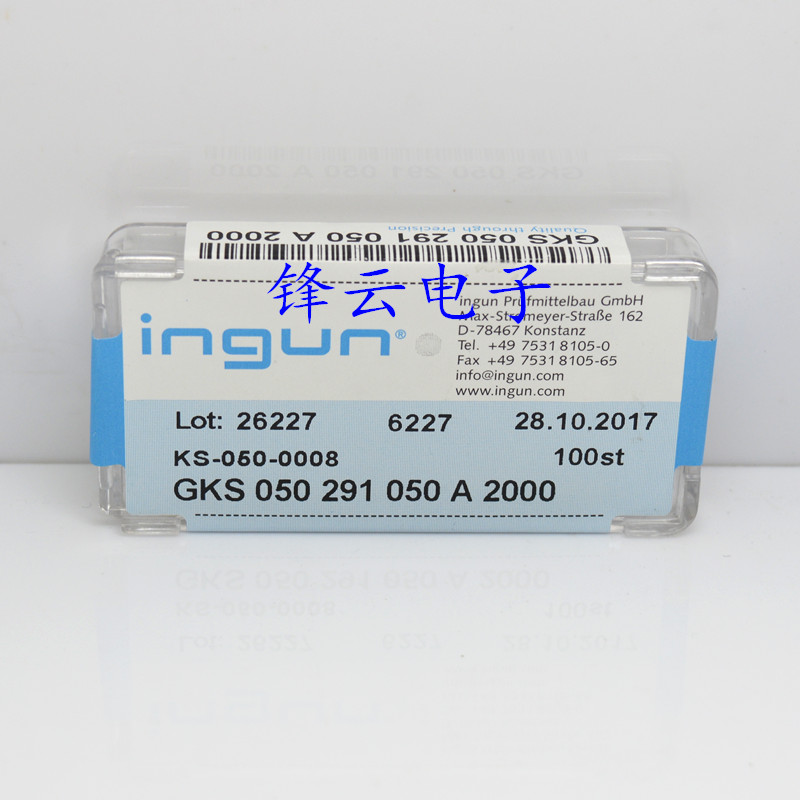 INGUN英钢针GKS050 291 050A2000（三切面尖头）0.78mm测试针探针