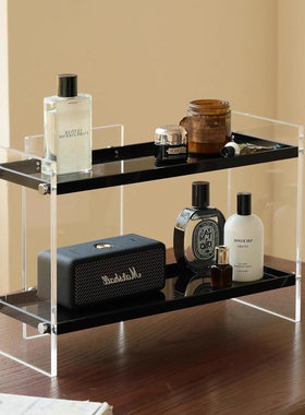 亚克力香水置物架 ins风桌面整理杯子架梳妆台高级感化妆品收纳架