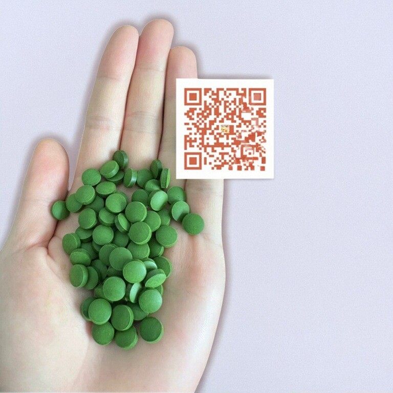 出口食品级海如源破壁蛋白核小球藻片2000片/500克/袋绿藻片含cgf
