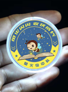 海之光发光胸牌变色胸章定制logo