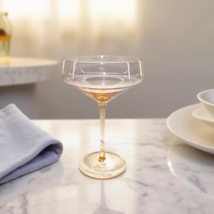 可尔 Zarahone家甜酒杯香槟酒杯冰酒杯子鸡尾酒尔粉色水晶玻璃