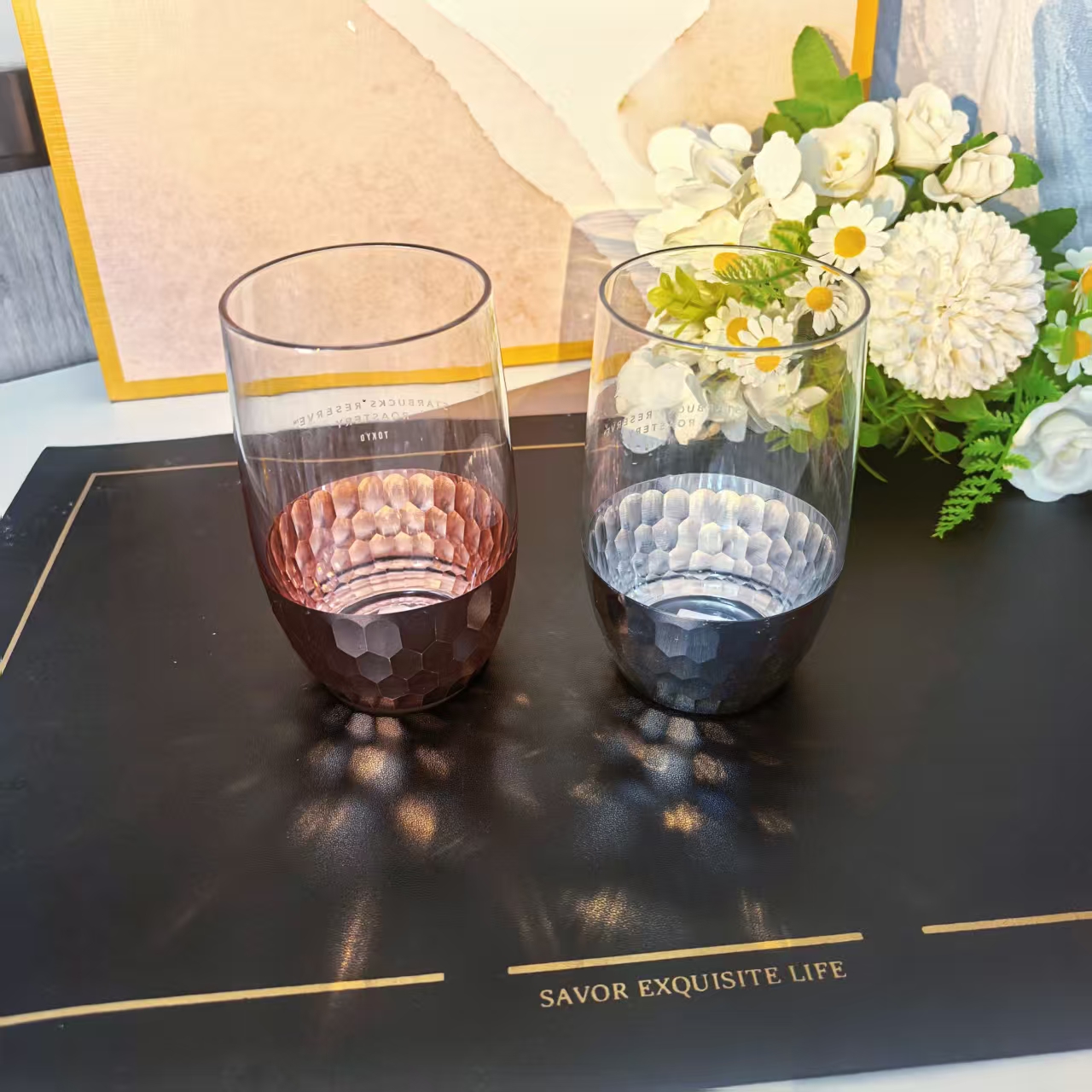 高端无铅透明水杯个性沉稳