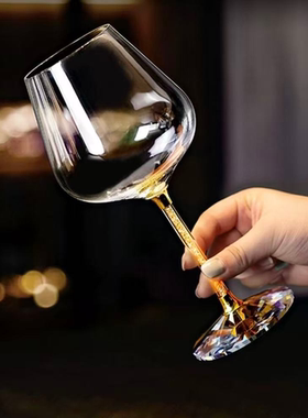 【可尔】高端新款水晶金钻红酒杯2025款酒杯简约欧式复古D144