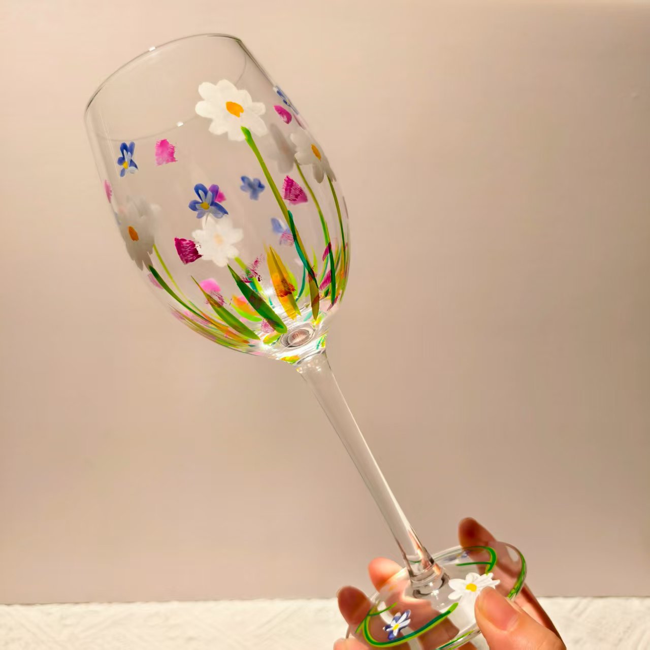 手绘创意玻璃小众家用客厅