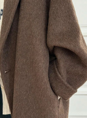 纯羊毛双面羊绒大衣女士中长款2026年秋冬季加厚小个子毛呢子外套