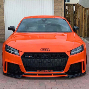 专用奥迪TT车标改装TTS黑色字标中网标TTRS标志贴尾标Sline标改装