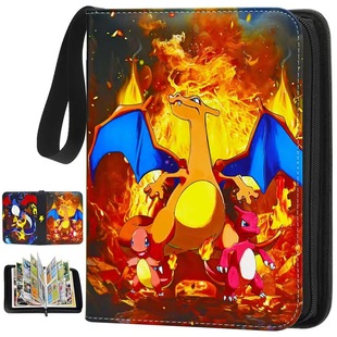 皮质宝可梦卡册拉链卡片收集册卡片收纳册卡牌集卡收藏卡包