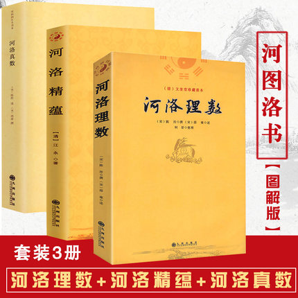 正版河洛理数+河洛精蕴+河洛真数 全三册 河洛真数梅花易数邵子易数洛书河图鸣法体系校释图解河洛真数 河图洛书先天八卦 河图洛书