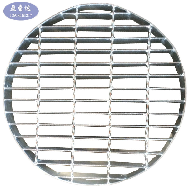 钢格板热镀锌排水沟盖板钢格栅板线性圆形井盖异形平台扇形弧形