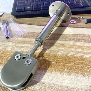 304不锈钢加长玻璃支撑脚鱼嘴夹固定器托架支架屏风层卡子支撑架