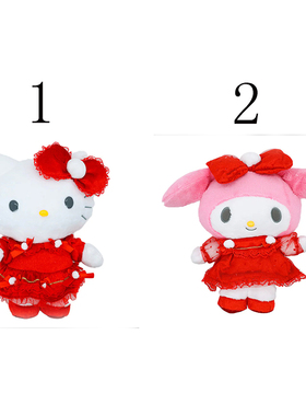 2025年12月份Hello Kitty/My Melody 美版系列8寸圣诞毛公仔--2款
