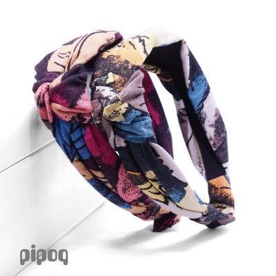 原创棉麻波西米亚风印花打结发卡