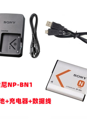 索尼DSC-W350 W380 W390 W570 T99C相机NP-BN1电池+充电器+数据线