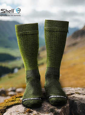 戴适DEXSHELL羊毛徒步袜中筒户外防水袜DS62406压缩裹腿山地袜
