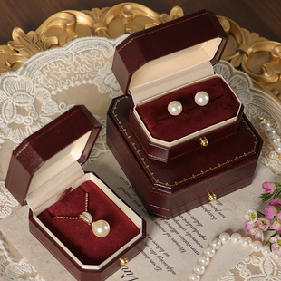 原创欧式 复古首饰盒高档大牌钻石彩宝戒指项链盒奢华宫廷珠宝收纳