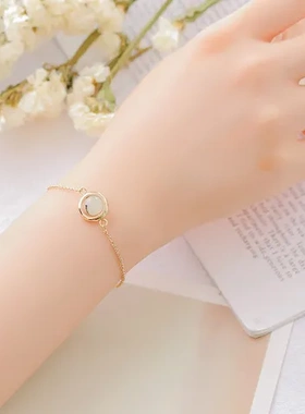 爆款巴度女士环保手饰手链草莓晶配饰转运韩版百搭宝石合金流行