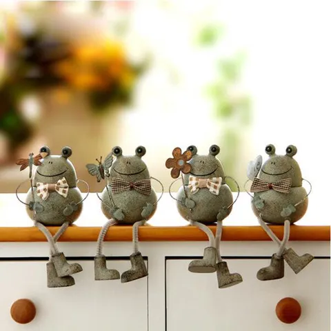 木质吊脚青蛙摆件工艺品动物桌面吊脚娃娃木制家居装饰摆饰