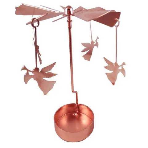 装饰品铜烛台金属演唱会旋转烛台工艺品雪花设计走马灯免费制作