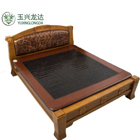 床垫加热双温双控玉石天然锗石黑砭石远红外砭石托玛琳石墨烯
