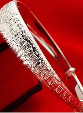 宽女手镯银饰饰品维拉巧兰轩银镯子韩版女款时尚百福时尚