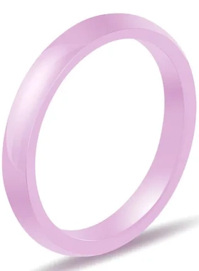 简约时尚亚马逊戒指3MM弧四色内外光板热卖陶瓷情侣