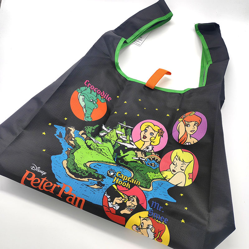 日本正品动漫小飞侠彼得潘折叠轻便购物包休闲拎包挽包挂包提包