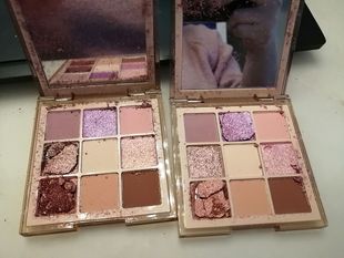huda beauty 9色眼影盘 warm brown 新品nude light货损