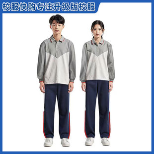 漳州龙海区中学校服春秋款长袖T恤长裤春夏冬【下单留言学校】