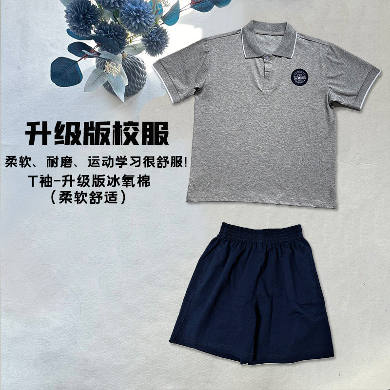 漳州市实验小学校服 短袖T恤校服冰氧棉 短裤夏季运动套装秋冬款