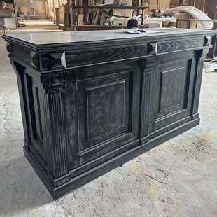 复古风珠宝首饰展示柜水晶玉石手链木质玻璃柜台古董文玩整店定制