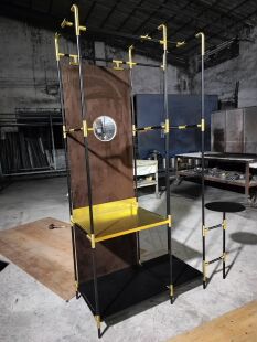 定制民宿衣帽架轻奢挂衣架酒店宾馆一体式落地衣架置物架收纳柜