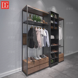 服装店衣架男装潮牌店铺货架直播间专用展示架工厂陈列挂衣架落地