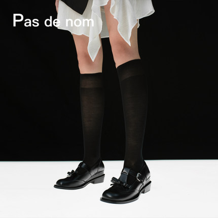 Pas de nom 原创设计师新款复古T字带厚底增高甜酷玛丽珍鞋单鞋女