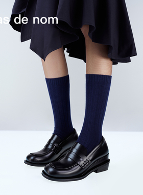 Pas de nom学院新贵 厚底增高常青藤英伦风jk制服鞋 乐福鞋单鞋女