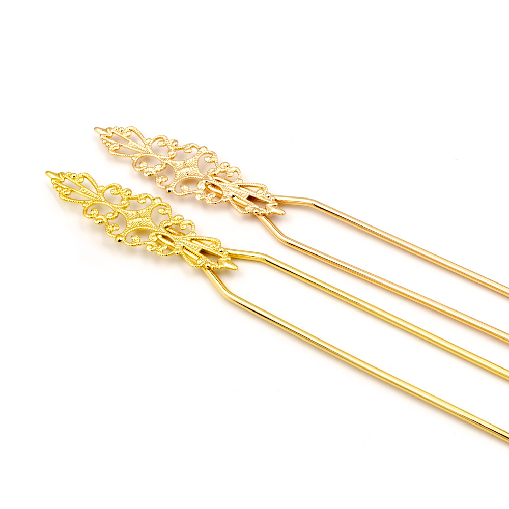 16cm菱形焊接发簪体保色发钗g6d手工材料古风花片diy饰品配件